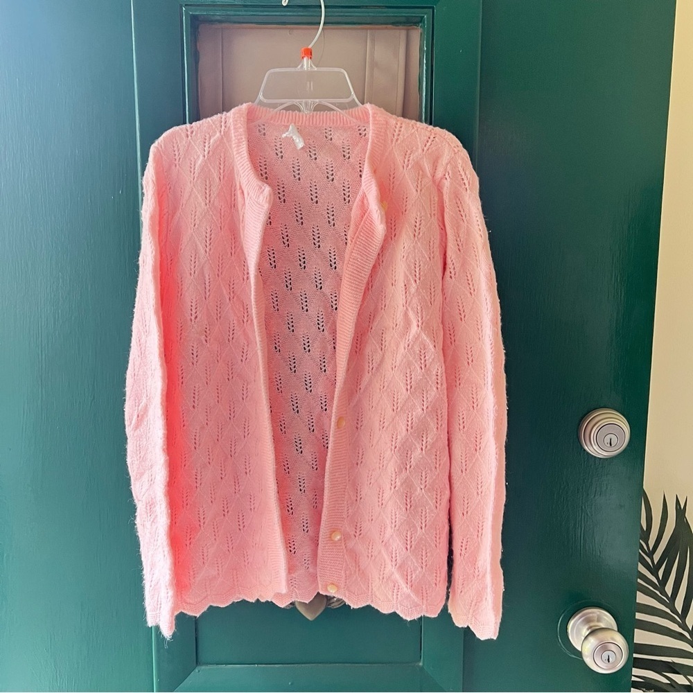 Elegant Pink Women's Cardigan